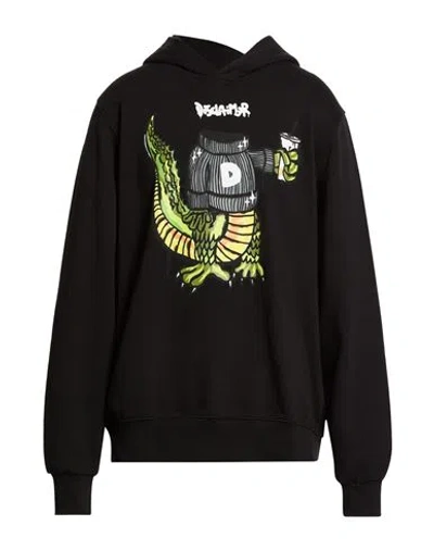 Disclaimer Man Sweatshirt Black Size Xl Cotton