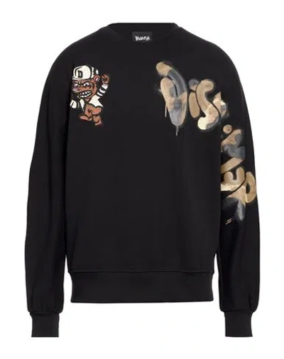 Disclaimer Man Sweatshirt Black Size Xl Cotton