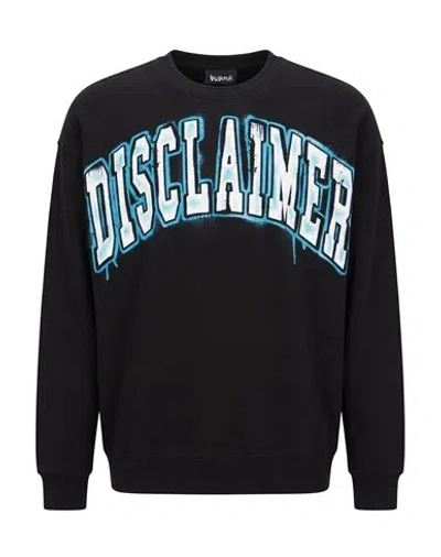 Disclaimer Man Sweatshirt Black Size Xl Cotton