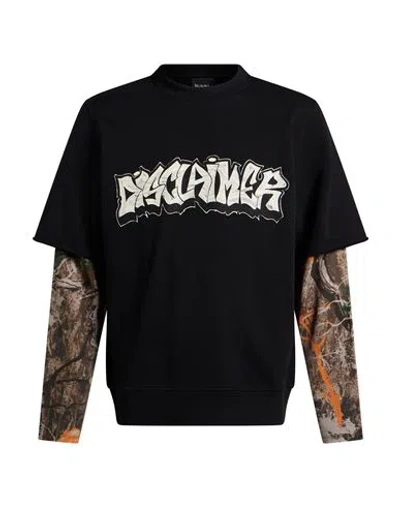 Disclaimer Man Sweatshirt Black Size Xl Cotton