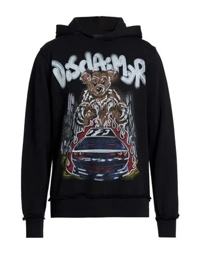 Disclaimer Man Sweatshirt Black Size Xxl Cotton