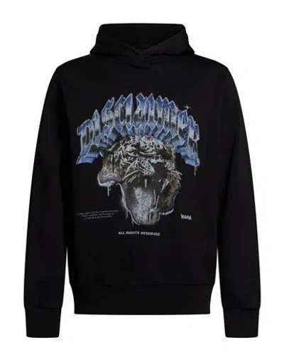 Disclaimer Man Sweatshirt Black Size Xxl Cotton