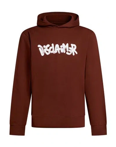 Disclaimer Man Sweatshirt Brick Size Xl Cotton In Brown