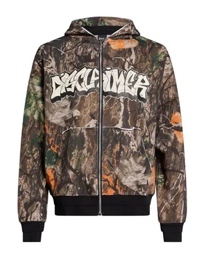 Disclaimer Man Sweatshirt Brown Size M Cotton