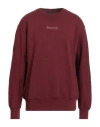 Disclaimer Man Sweatshirt Burgundy Size M Cotton In Red