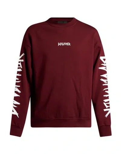 Disclaimer Man Sweatshirt Burgundy Size M Cotton In Red