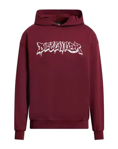 Disclaimer Man Sweatshirt Burgundy Size Xl Cotton