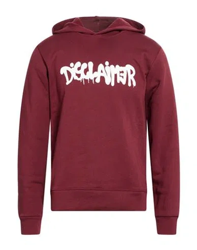 Disclaimer Man Sweatshirt Burgundy Size Xl Cotton In Brown