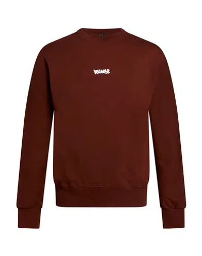 Disclaimer Man Sweatshirt Burgundy Size Xs Cotton In Brown