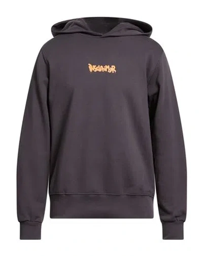 Disclaimer Man Sweatshirt Charcoal Size L Cotton In Gray