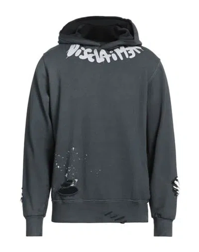 Disclaimer Man Sweatshirt Charcoal Size Xl Cotton In Grey