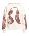 Disclaimer Man Sweatshirt Cream Size L Cotton In White