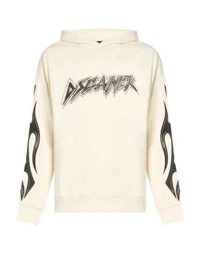Disclaimer Man Sweatshirt Cream Size L Cotton In White