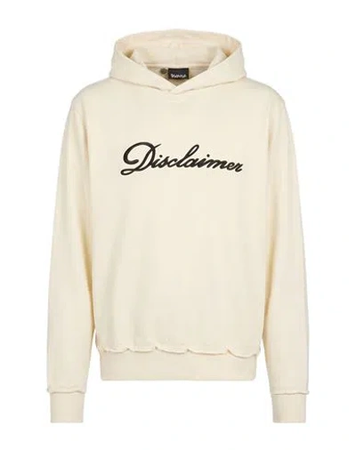 Disclaimer Man Sweatshirt Cream Size L Cotton In White