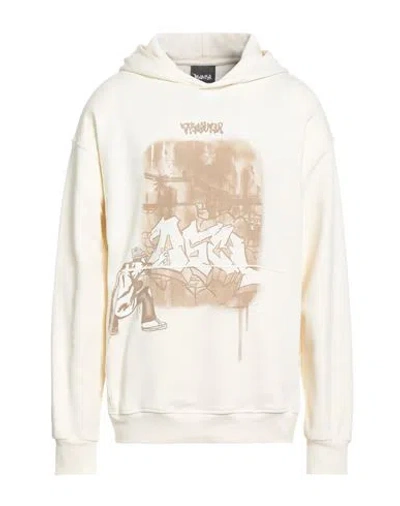 Disclaimer Man Sweatshirt Cream Size M Cotton In White