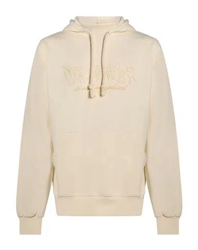 Disclaimer Man Sweatshirt Cream Size Xl Cotton In Neutral