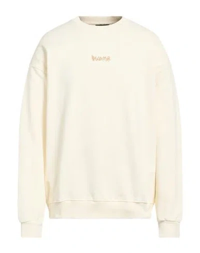 Disclaimer Man Sweatshirt Cream Size Xl Cotton In White