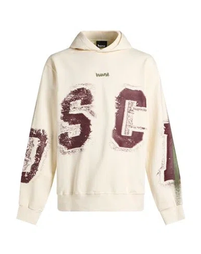 Disclaimer Man Sweatshirt Cream Size Xl Cotton In White