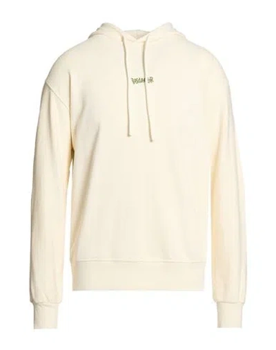 Disclaimer Man Sweatshirt Cream Size Xl Cotton In Yellow
