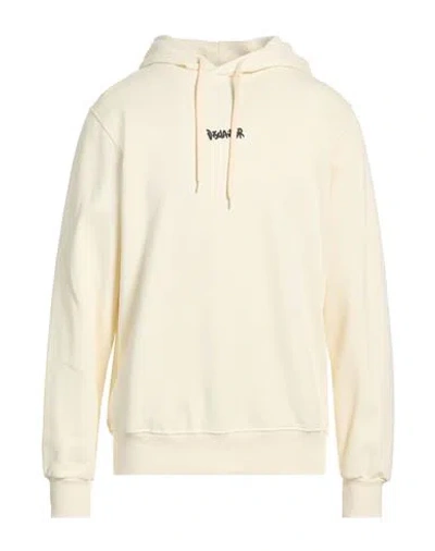 Disclaimer Man Sweatshirt Cream Size Xxl Cotton In White