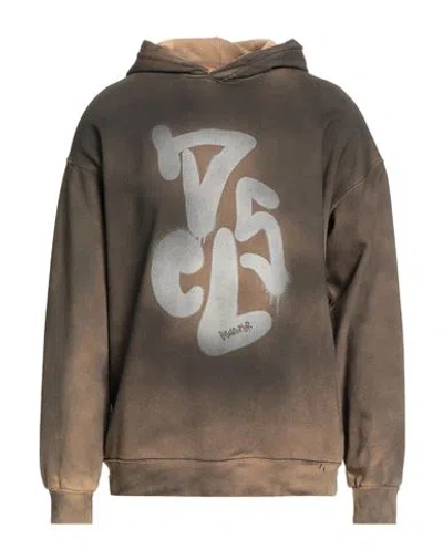 Disclaimer Man Sweatshirt Dark Green Size M Cotton