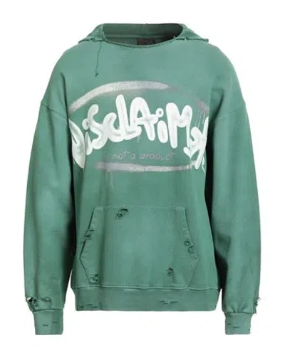 Disclaimer Man Sweatshirt Green Size M Cotton