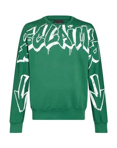 Disclaimer Man Sweatshirt Green Size M Cotton