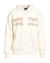 Disclaimer Man Sweatshirt Ivory Size Xl Cotton