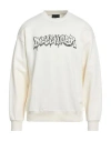 Disclaimer Man Sweatshirt Ivory Size Xl Cotton In Neutral