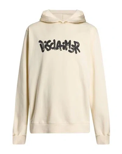 Disclaimer Man Sweatshirt Ivory Size Xs Cotton In Neutral