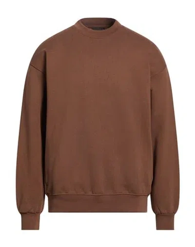 Disclaimer Man Sweatshirt Light Brown Size M Cotton