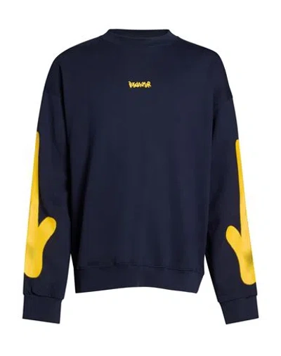 Disclaimer Man Sweatshirt Midnight Blue Size Xxl Cotton