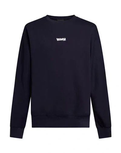 Disclaimer Man Sweatshirt Navy Size L Cotton In Blue