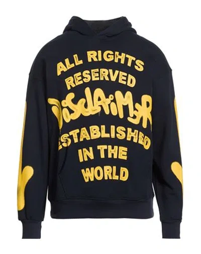 Disclaimer Man Sweatshirt Navy Size M Cotton In Black