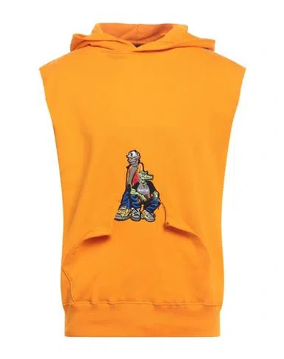 Disclaimer Man Sweatshirt Orange Size L Cotton