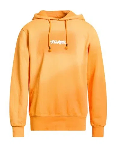 Disclaimer Man Sweatshirt Orange Size M Cotton