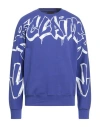 Disclaimer Man Sweatshirt Purple Size L Cotton In Blue