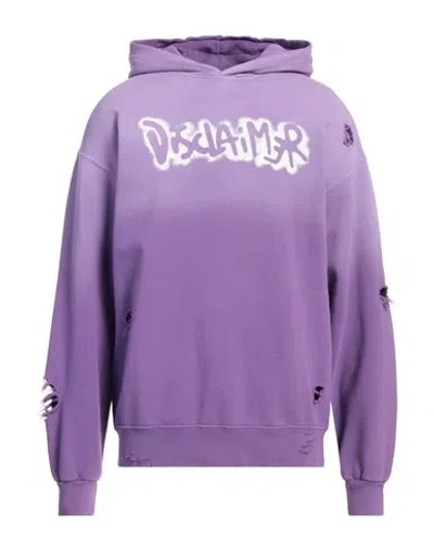 Disclaimer Man Sweatshirt Purple Size M Cotton