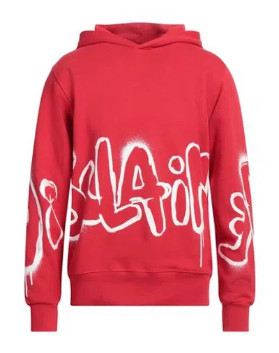 Disclaimer Man Sweatshirt Red Size Xl Cotton