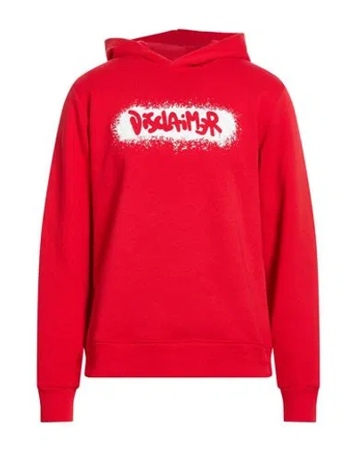 Disclaimer Man Sweatshirt Red Size Xl Cotton
