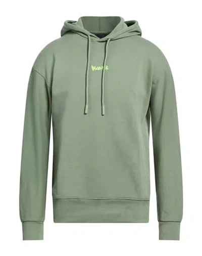 Disclaimer Man Sweatshirt Sage Green Size Xxl Cotton