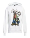 Disclaimer Man Sweatshirt White Size L Cotton In White