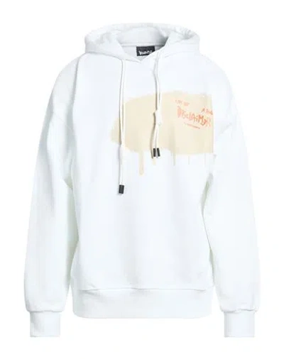 Disclaimer Man Sweatshirt White Size L Cotton