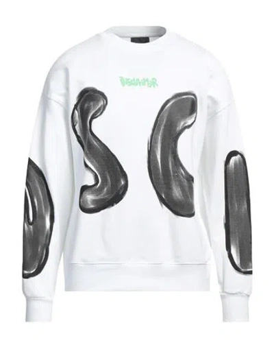 Disclaimer Man Sweatshirt White Size Xl Cotton