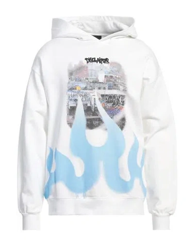 Disclaimer Man Sweatshirt White Size Xl Cotton