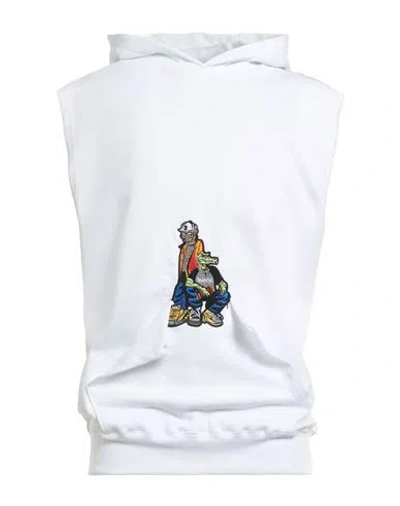 Disclaimer Man Sweatshirt White Size Xl Cotton