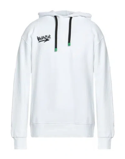 Disclaimer Man Sweatshirt White Size Xl Cotton