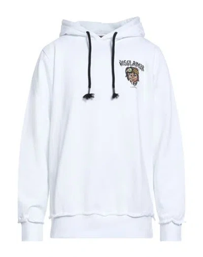 Disclaimer Man Sweatshirt White Size Xl Cotton