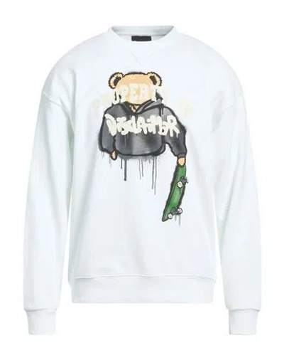 Disclaimer Man Sweatshirt White Size Xl Cotton