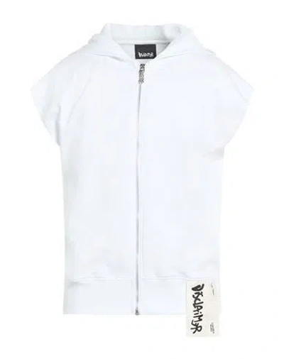 Disclaimer Man Sweatshirt White Size Xxl Cotton